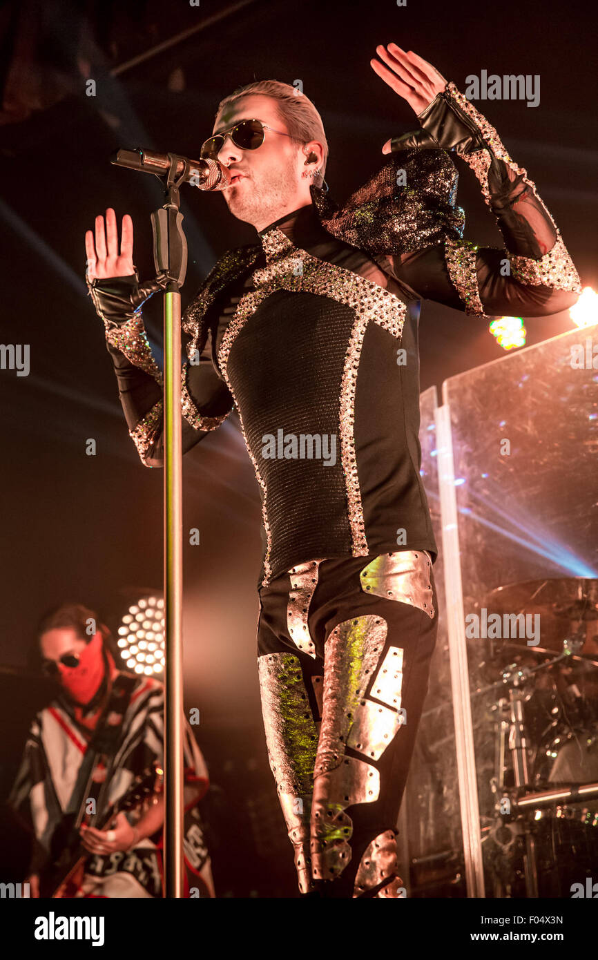 Detroit, Michigan, USA. 6e août, 2015. BILL KAULITZ de tokio hotel sur la scène le sentir tous les World Tour 2015 : Partie 2 l'expérience du Club Amérique du Nord à Saint Andrews Hall à Detroit, MI sur 6 août 2015 Crédit : Marc Nader/ZUMA/Alamy Fil Live News Banque D'Images