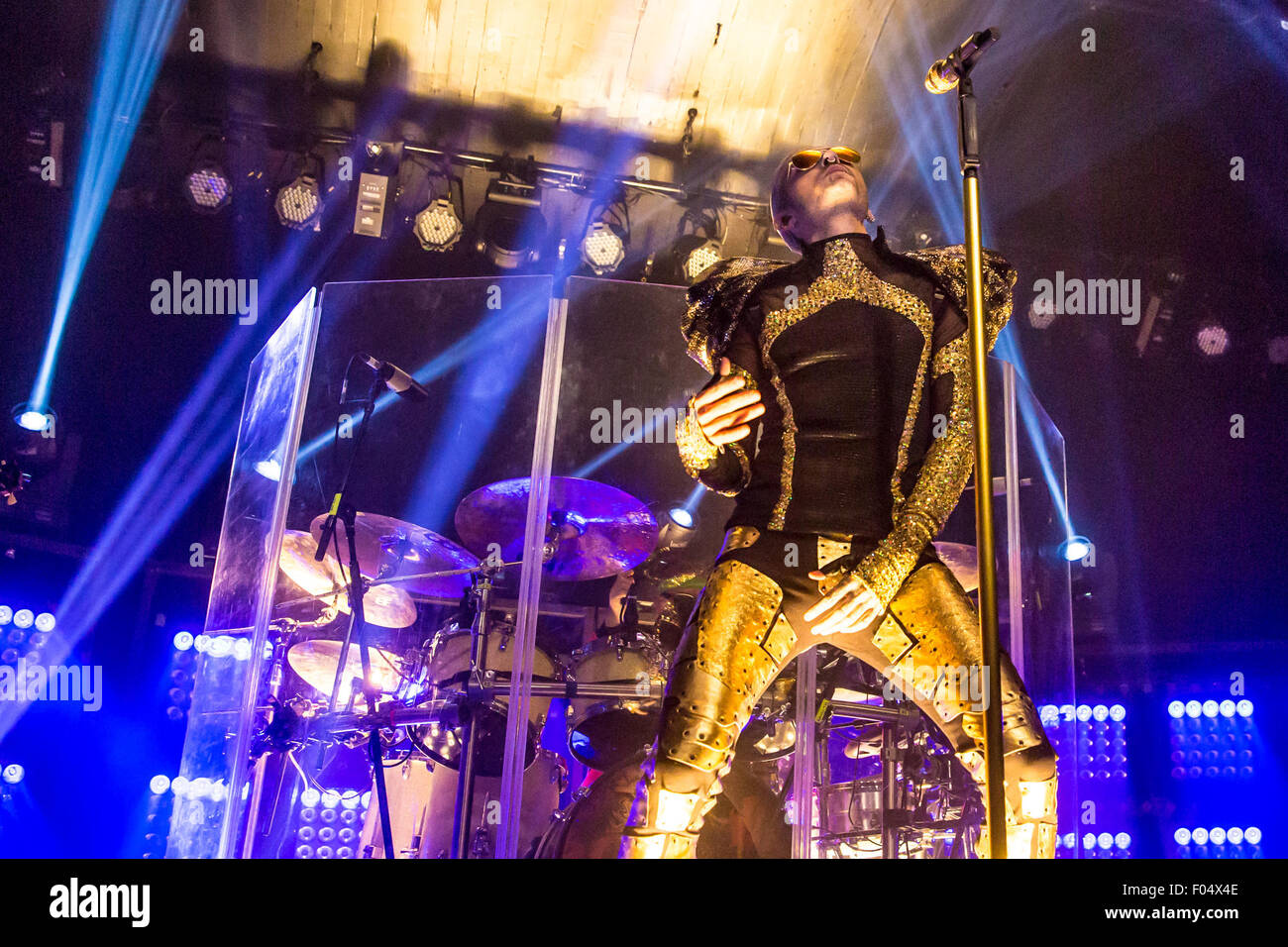 Detroit, Michigan, USA. 6e août, 2015. BILL KAULITZ de tokio hotel sur la scène le sentir tous les World Tour 2015 : Partie 2 l'expérience du Club Amérique du Nord à Saint Andrews Hall à Detroit, MI sur 6 août 2015 Crédit : Marc Nader/ZUMA/Alamy Fil Live News Banque D'Images