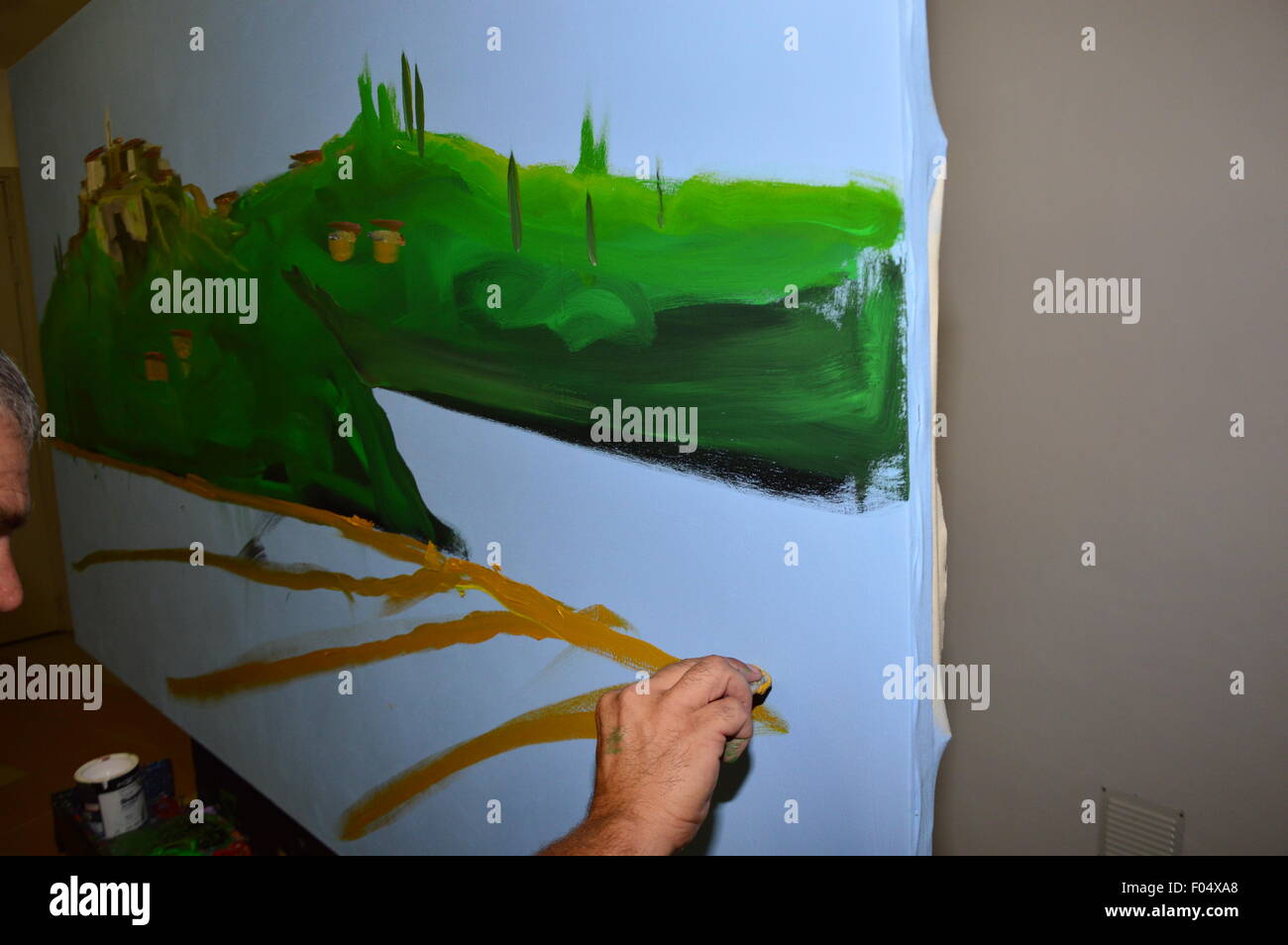 Speed Painting dans le sud de la France Banque D'Images