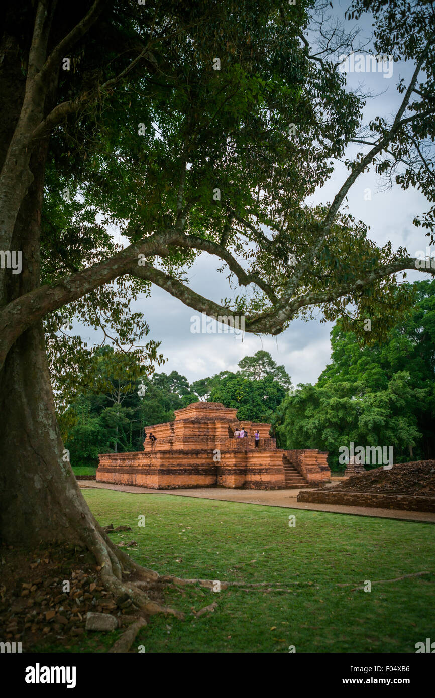 Candi Tinggi (temple de Tinggi), l'un des temples de Muara Jambi composé de temple à Muaro Jambi, Jambi, Indonésie. Banque D'Images