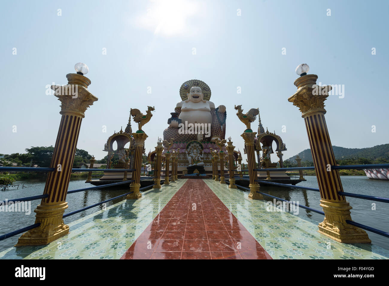 Wat Laem Suwannaram Bouddha dans Temple à Ban Bo Phut, Ko Samui, Thaïlande Banque D'Images