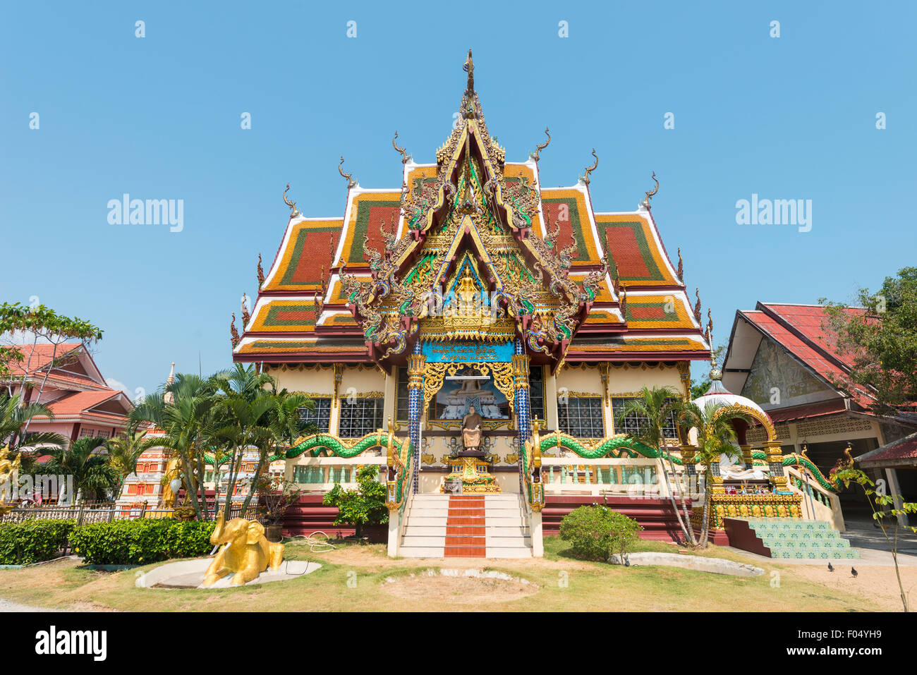 Wat Phra Yai Ko Temple Pan à Ban Bo Phut, Ko Samui, Thaïlande Banque D'Images