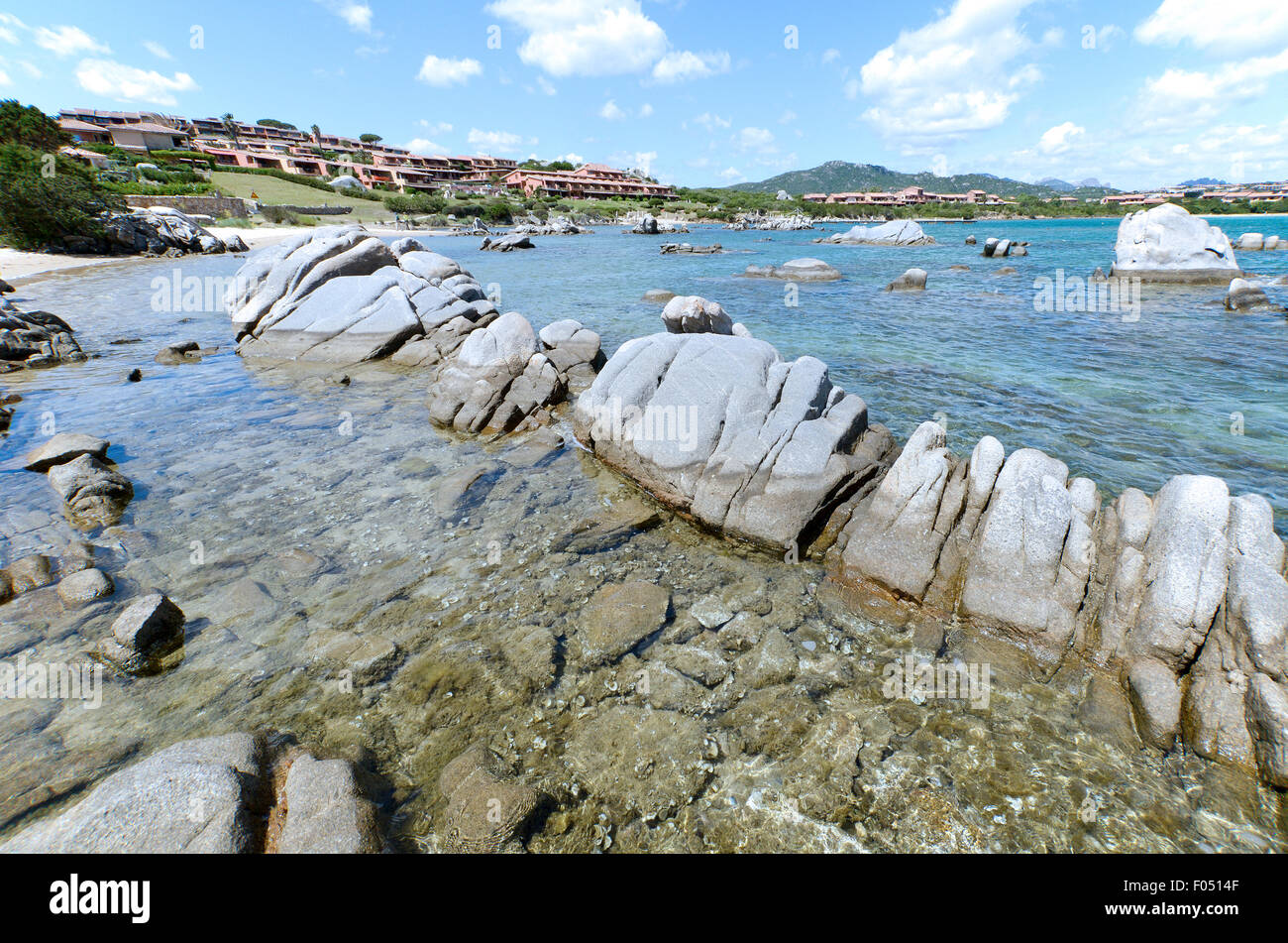 La Sardaigne, Italie : une plage dans le Golfo di Marinella près de Golfo Aranci Banque D'Images