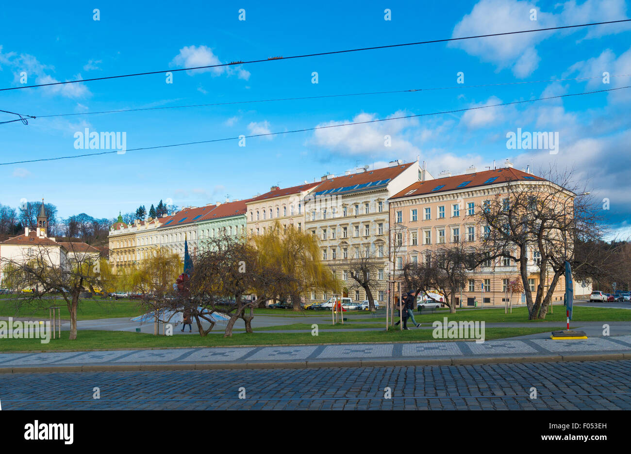 Façades de maisons typiques dans le centre-ville. Prague est considérée comme l'une des plus belles villes Banque D'Images