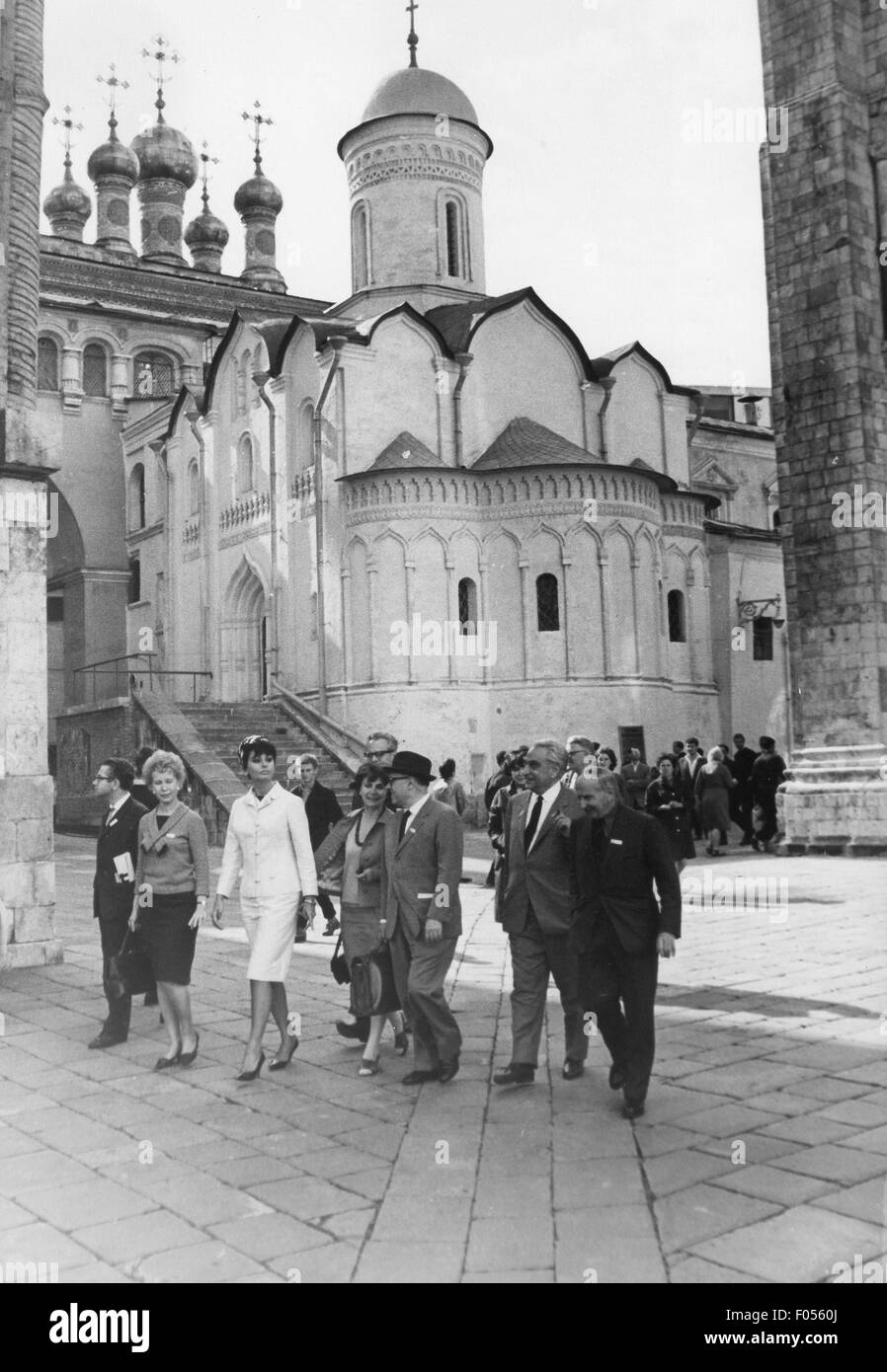 Loren, Sophia, * 20.9.1934, actrice italienne, complète, Kremlin, Moscou, juillet 1965, Banque D'Images