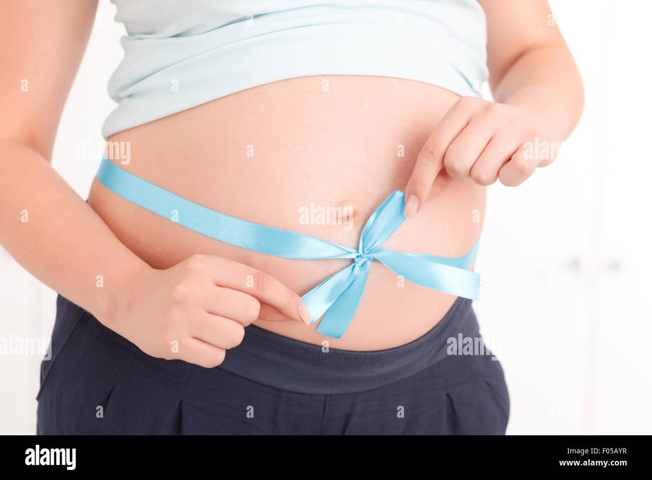 Close-up of pregnant woman Banque D'Images