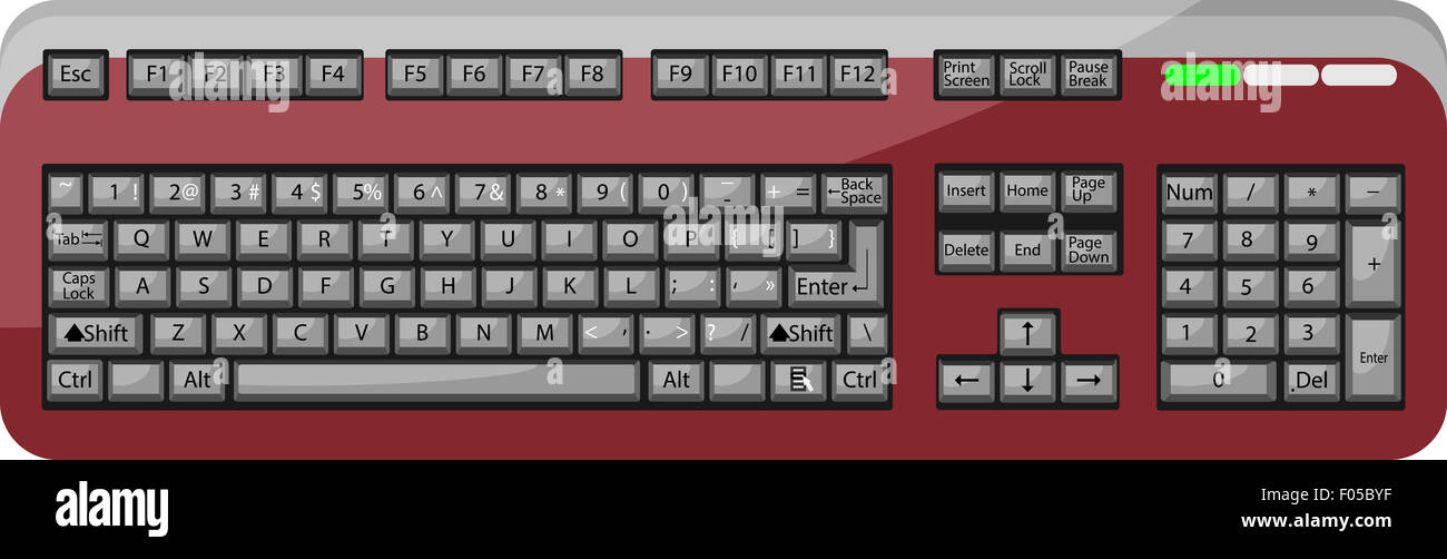 Clavier. Bouton clé électronique la technologie, ordinateur pc, vector illustration graphique Banque D'Images