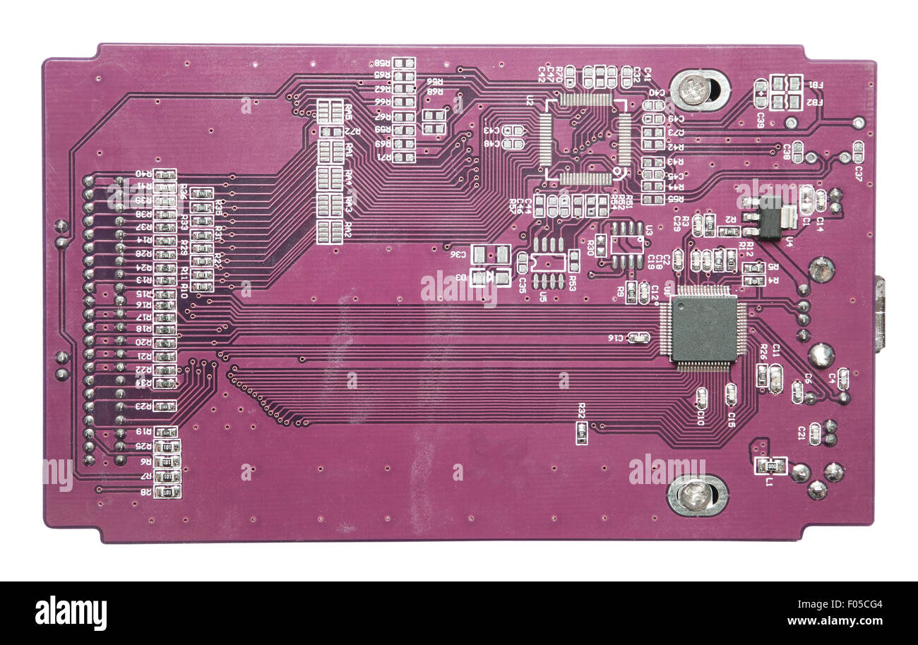 Carte de circuits électroniques Violet Banque D'Images