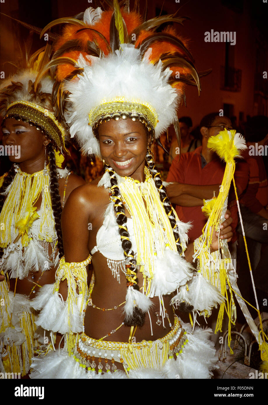 Danseurs au Festival de Sao Joao, Sao Luis, au Brésil. Banque D'Images