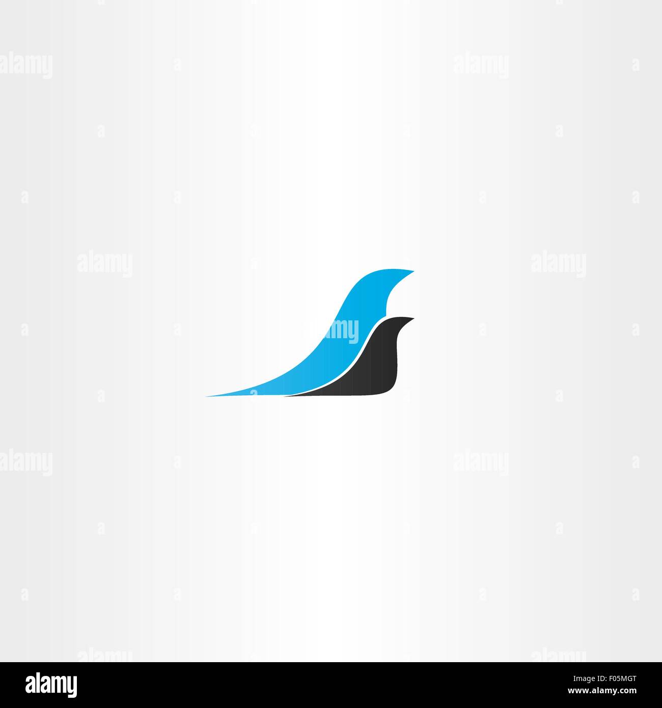 Deux oiseaux symbole de l'élément de conception de logo Illustration de Vecteur