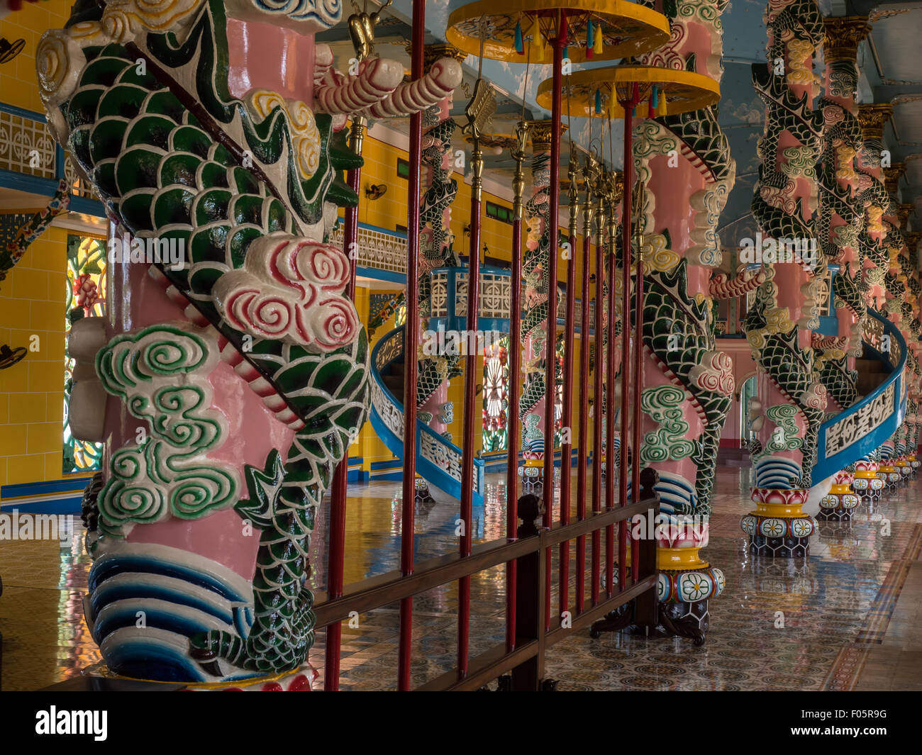 Temple Cao Dai de Tay Ninh, Vietnam, Banque D'Images