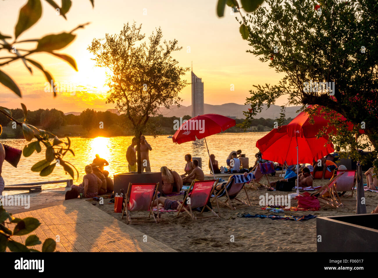 Plage de la Copa, Copacagrana, Wien Banque D'Images