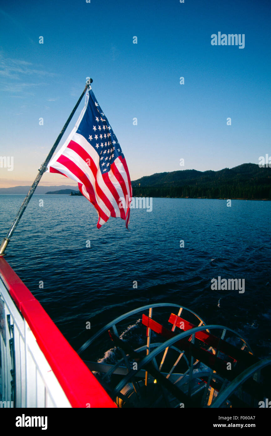 USA, Amérique, Californie, Lake Tahoe, Croisière au coucher du soleil Banque D'Images