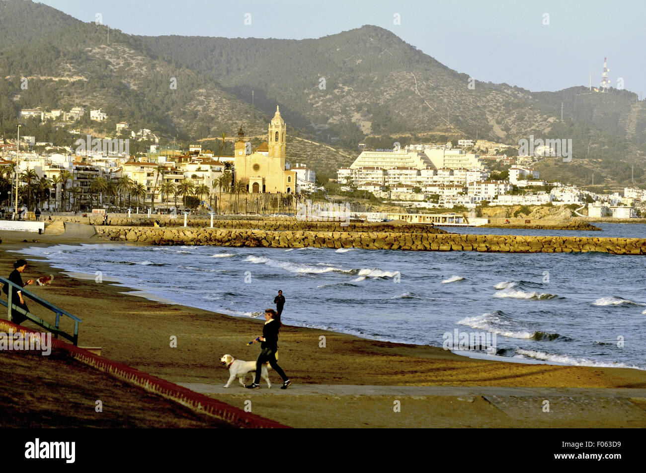 Village de Sitges, Barcelone, Catalogne, Espagne Banque D'Images