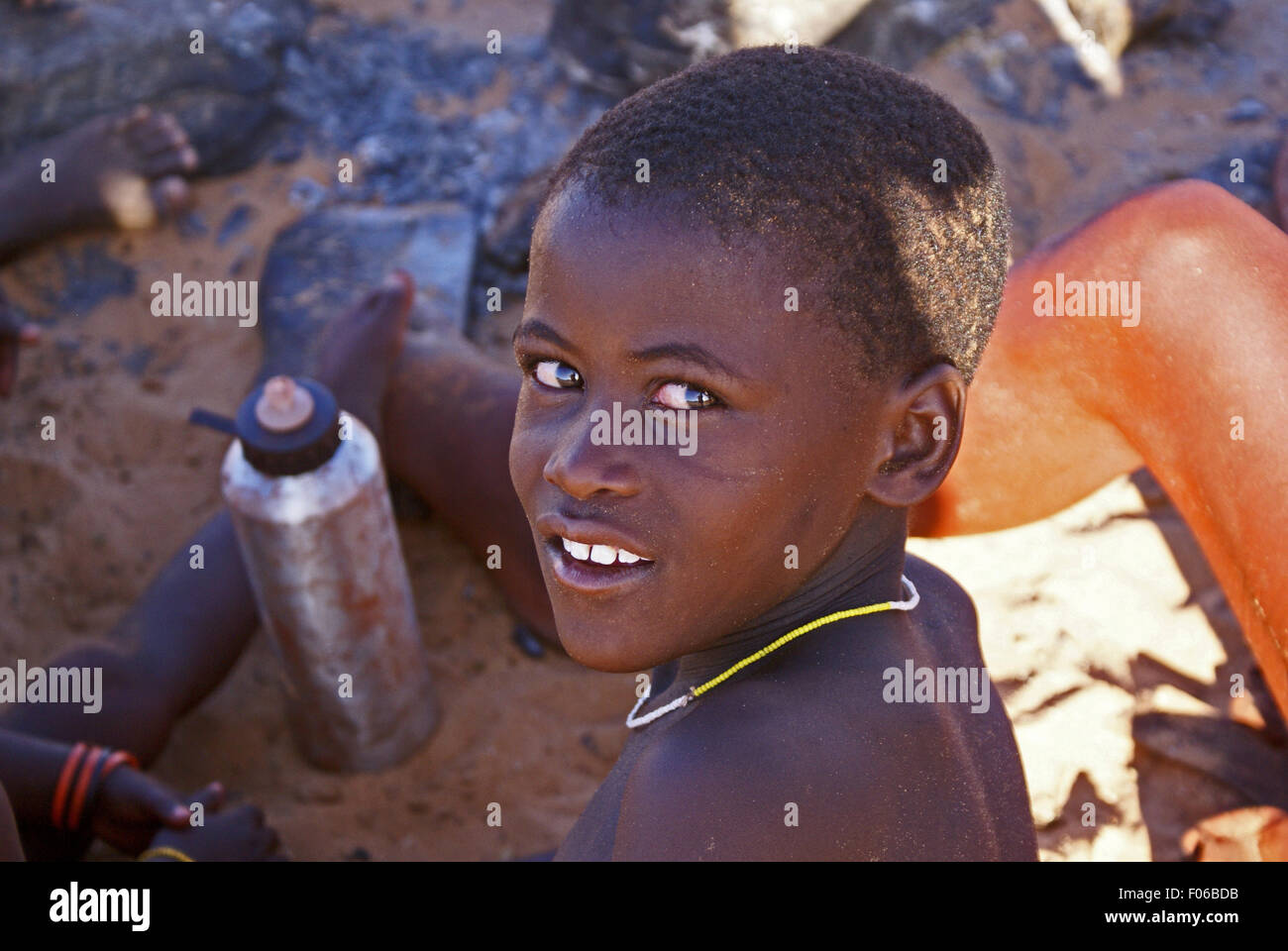 Himba Boy enfant Banque D'Images