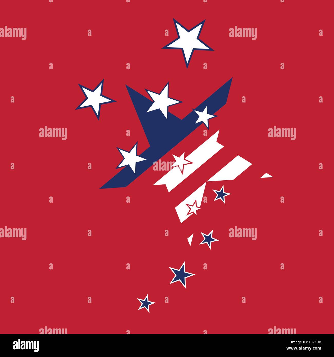 Abstract drapeau américain stars background vector illustration stylisée Illustration de Vecteur