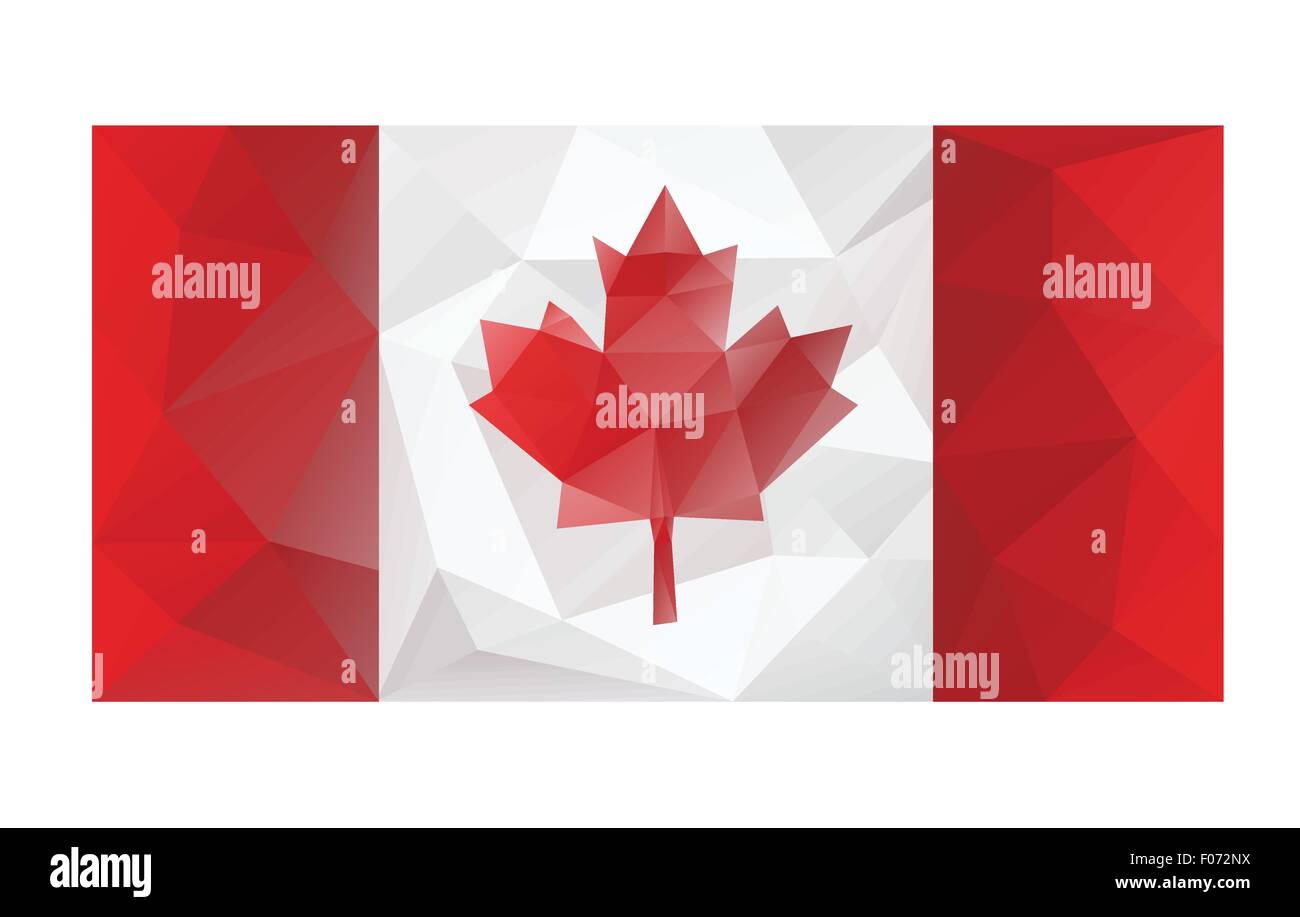 Drapeau canadien poly faible gradient vector design illustration EPS10. Illustration de Vecteur