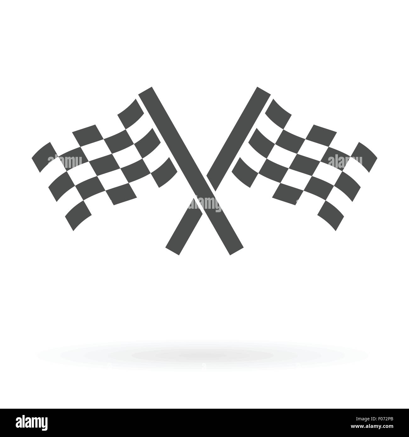Finition icône drapeaux croisés autosport conception isolés vector illustration Illustration de Vecteur