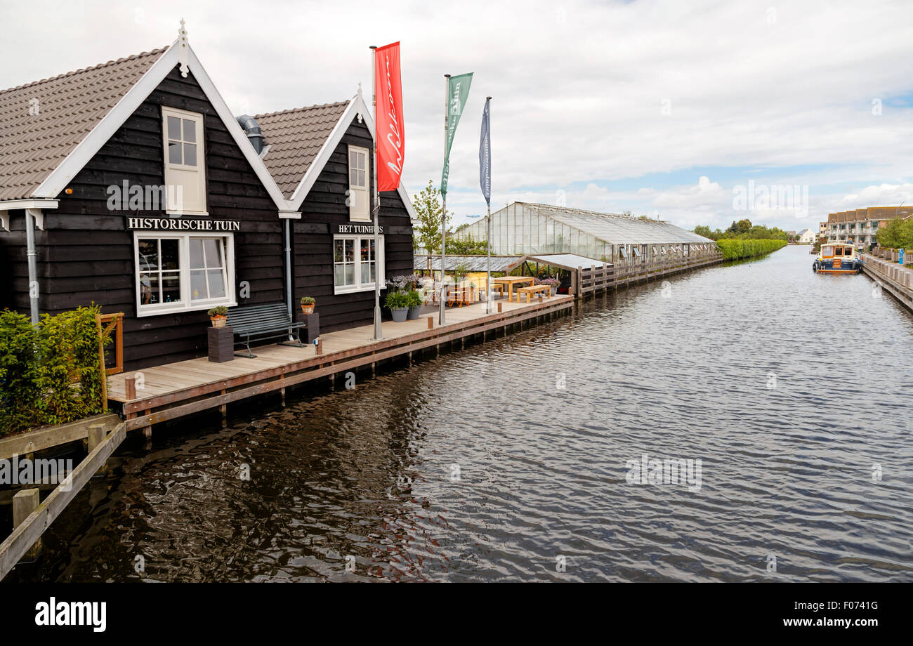 Vue sur le jardin historique Aalsmeer, un jardin botanique à Aalsmeer près d'Amsterdam, NorthHolland, aux Pays-Bas. Banque D'Images