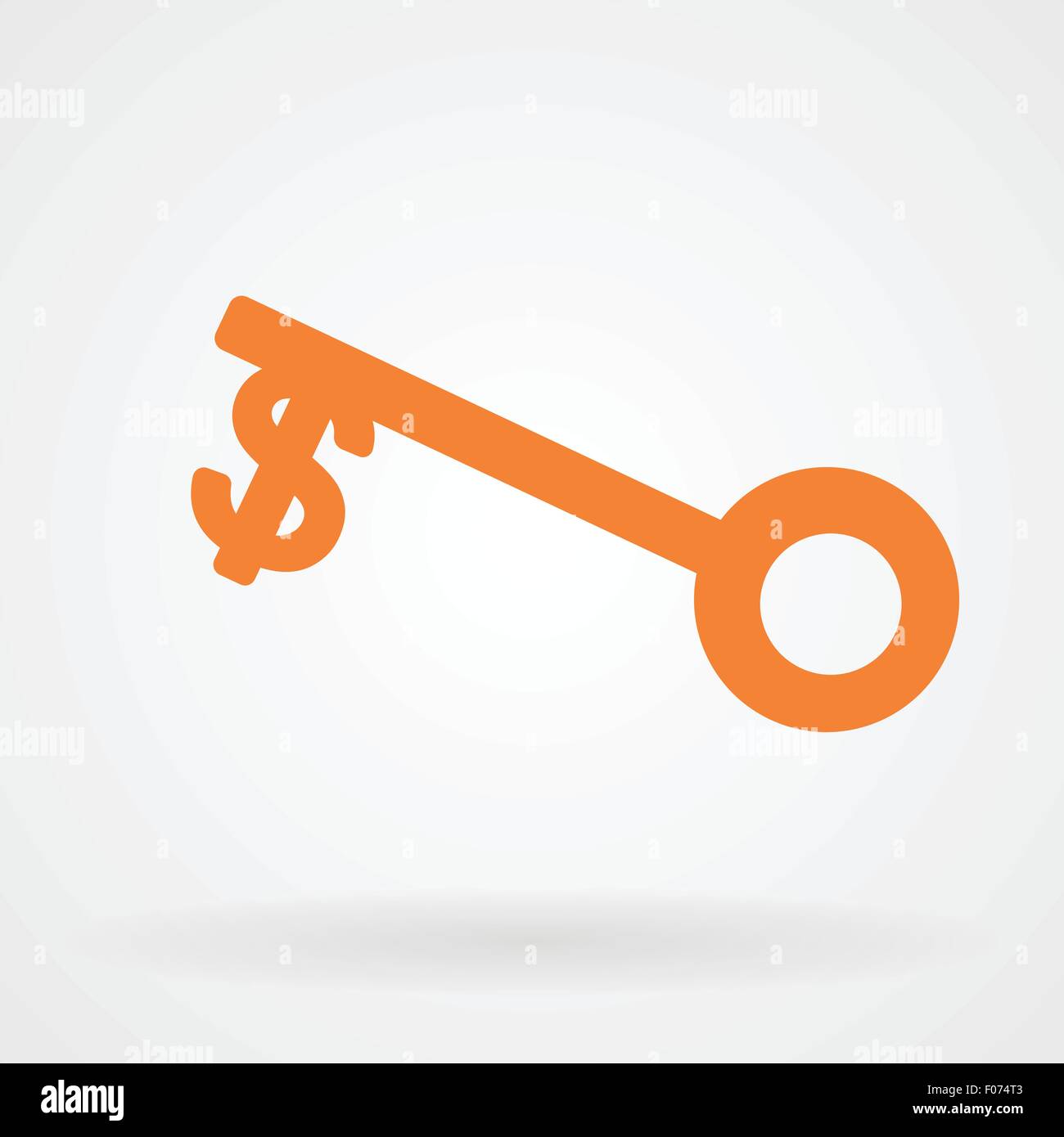 L'icône d'argent symbole de clé vector illustration Illustration de Vecteur