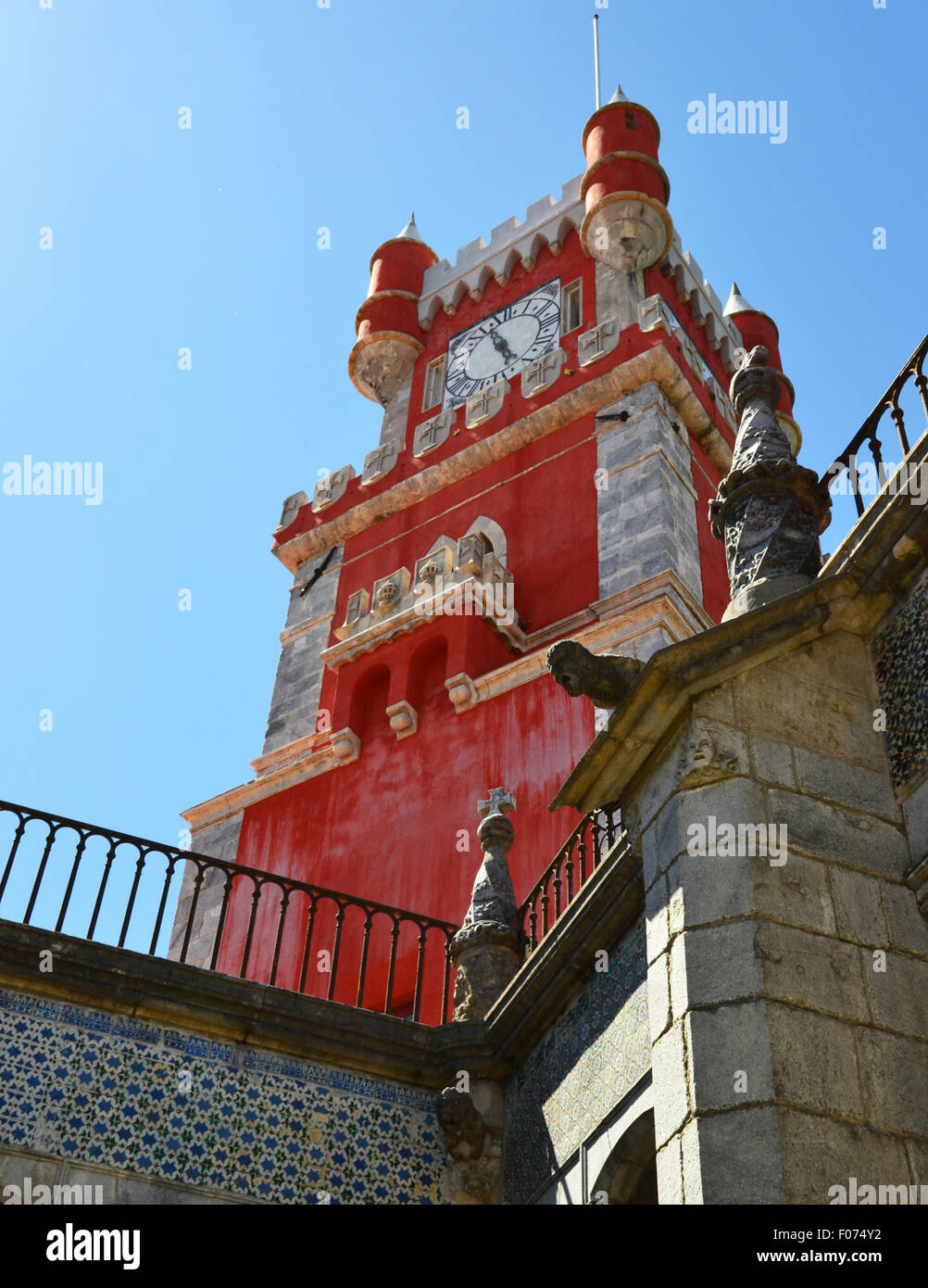 Le Palais National de Pena à Sintra Banque D'Images