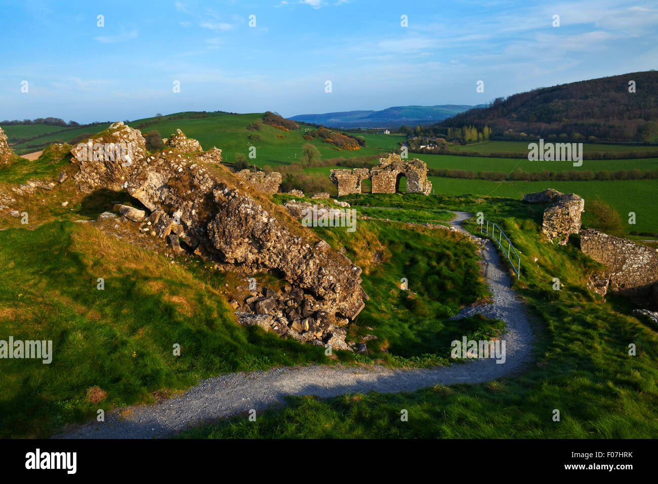 Les ruines d'Dunamace Castle, Comté de Laois, en Irlande Banque D'Images