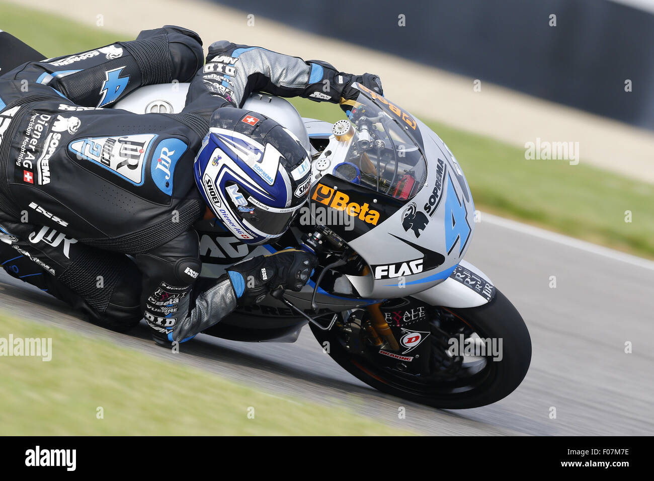 Indianapolis, Indiana, USA. 9 Août, 2015. 4La Moto 2 Course Dayat le speedwayR d'Indianapolis. KRUMMENACHERwithJIR Crédit Moto2 : Antony Lawrence/ZUMA/Alamy Fil Live News Banque D'Images