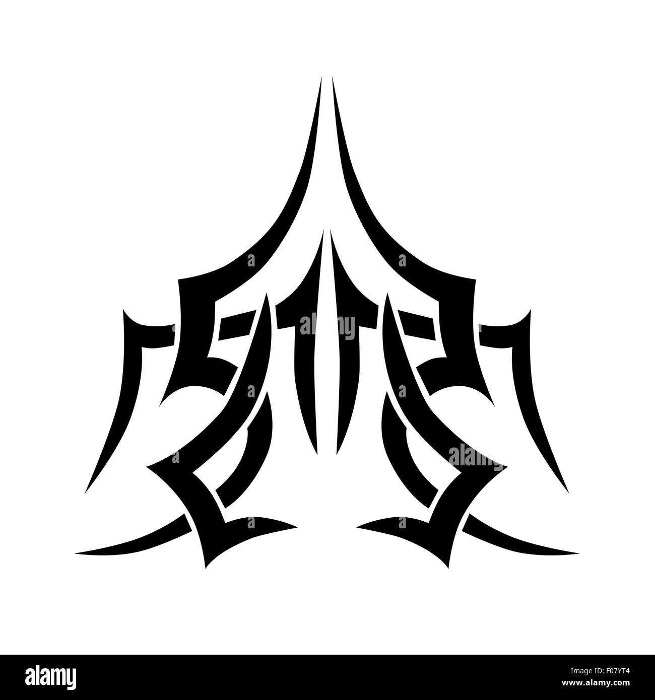 Motif. Design.tatouage. L'ornement. Illustration de Vecteur