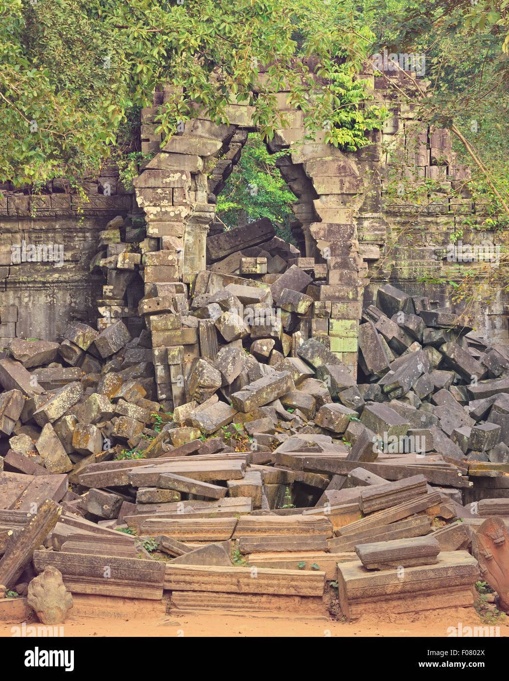 Beng Mealea Temple, Angkor, Cambodge Banque D'Images