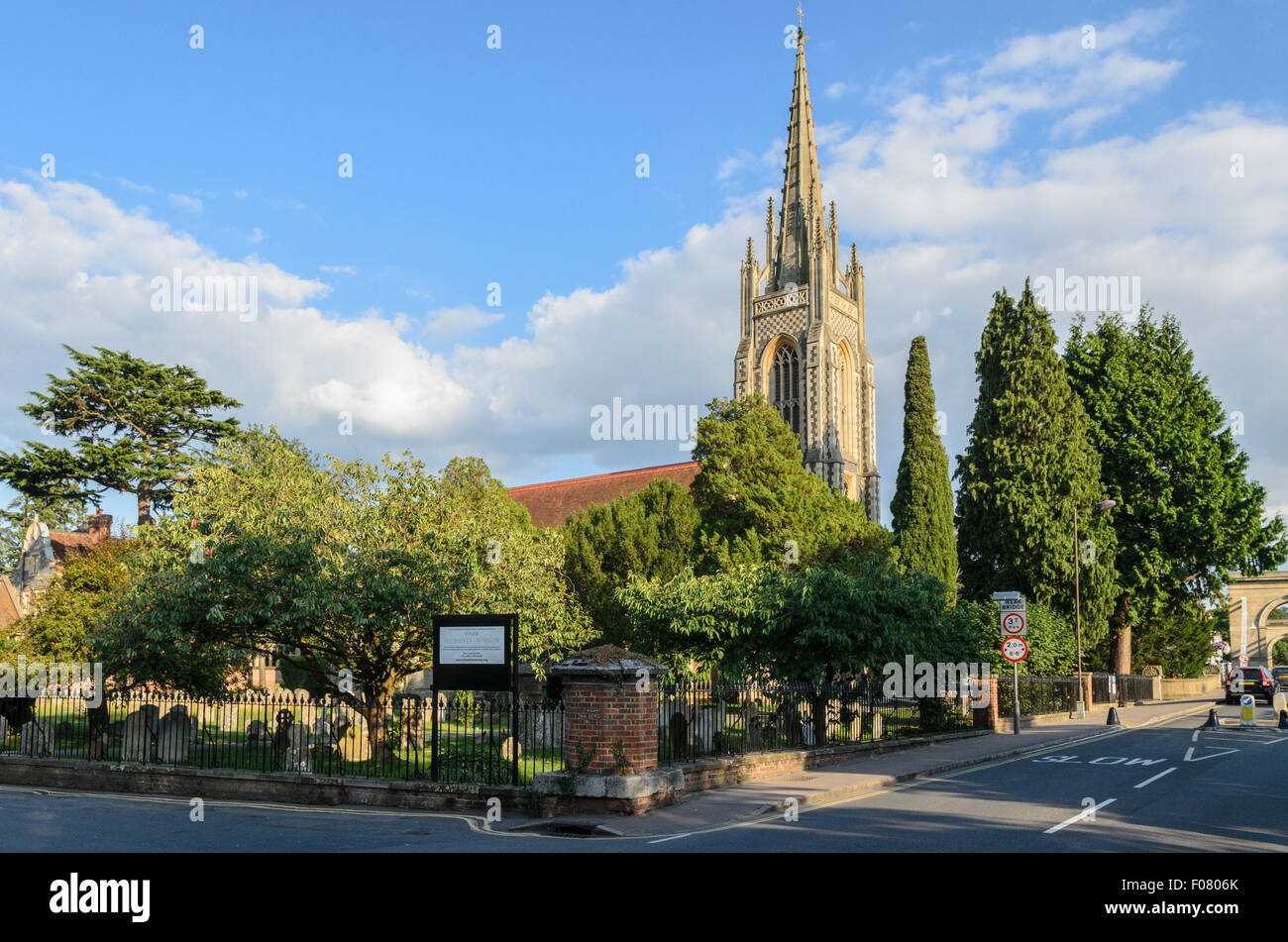 All Saints Church, Marlow, Buckinghamshire, Angleterre, Royaume-Uni. Banque D'Images