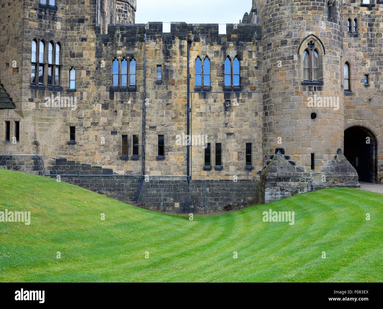 Château d'Alnwick, Northumberland, Angleterre, utilisé comme un emplacement pour film et télévision productions Banque D'Images