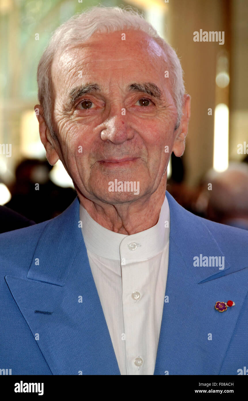 Conférence du Midem de gala à l'hôtel InterContinental Carlton Cannes avec : Charles Aznavour Quand : 06 Juin 2015 Banque D'Images Conférence du Midem de gala à l'hôtel InterContinental Carlton Cannes avec : Charles Aznavour Quand : 06 Juin 2015 Banque D'Images