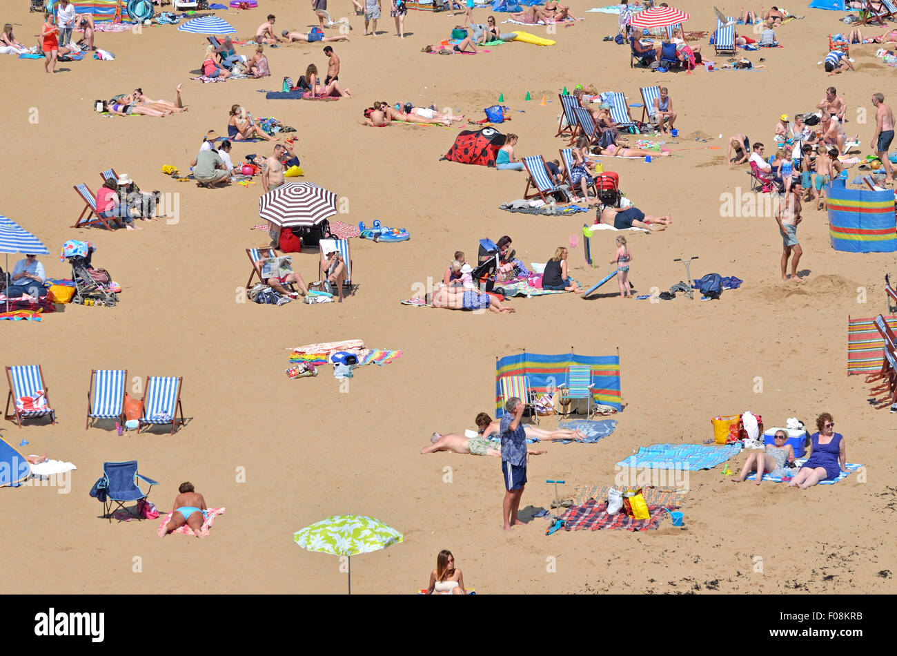 Broadstairs, Kent, Angleterre, Royaume-Uni. Viking Bay Beach Banque D'Images