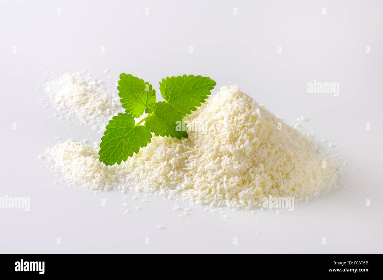 La viande séchée de coco non sucré, râpé Banque D'Images