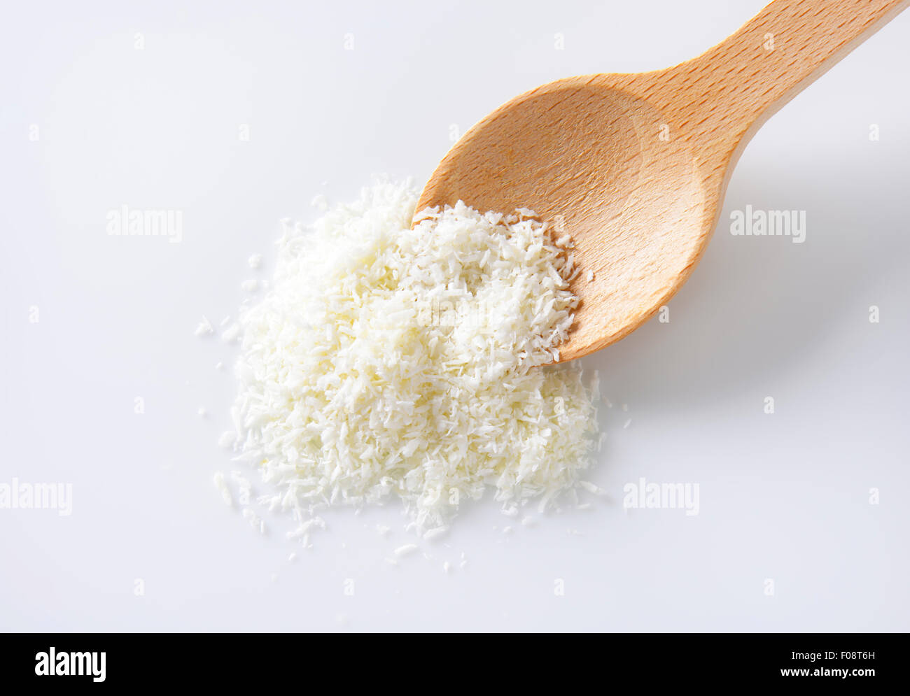 La viande séchée de coco non sucré, râpé Banque D'Images