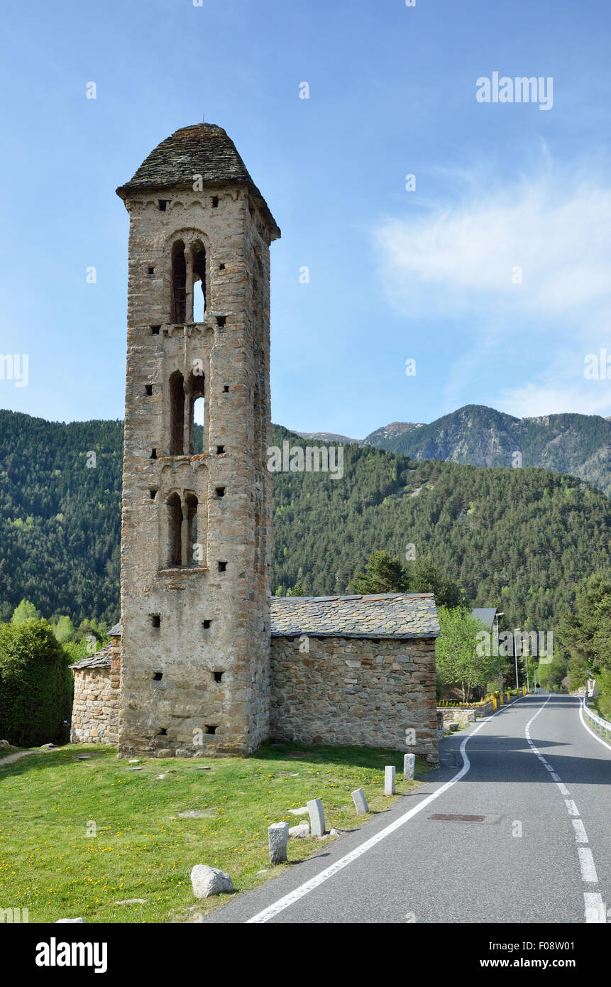 Sant Miguel d'Engolasters church Banque D'Images