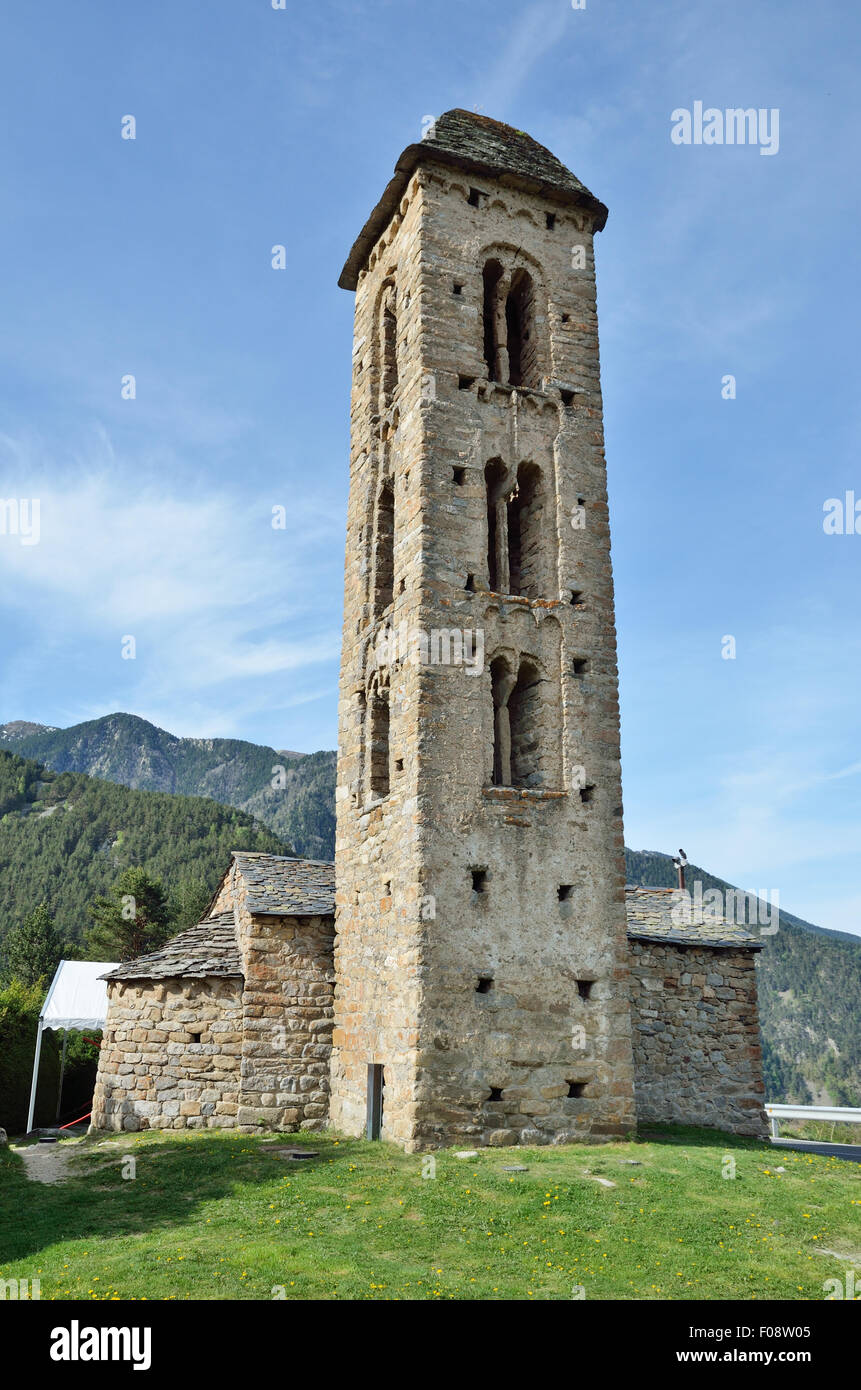 Sant Miguel d'Engolasters church Banque D'Images