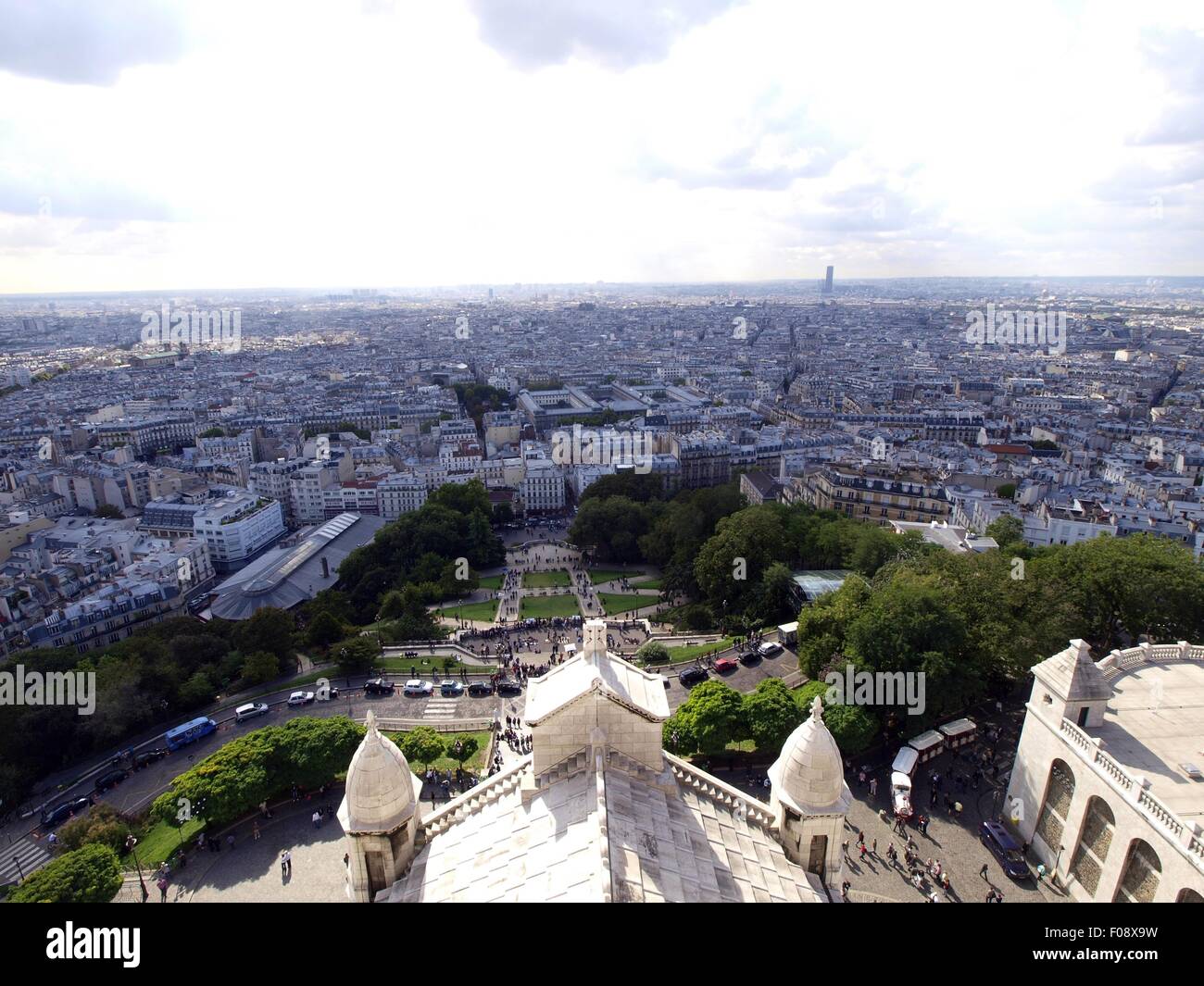 Vue de paysage urbain du Sacré-Coeur à Paris, France Banque D'Images