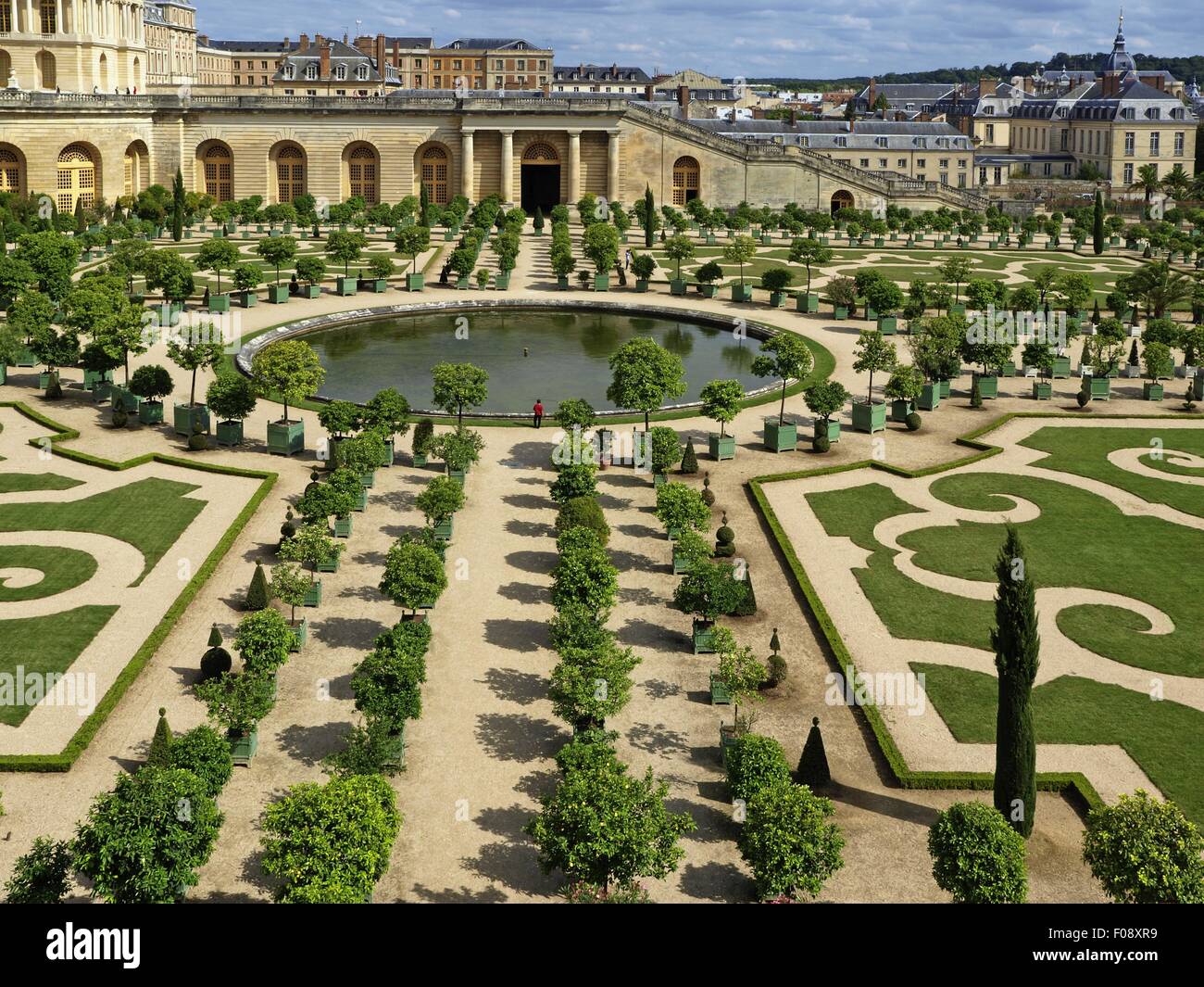 Vue des jardins de Versailles en France Banque D'Images