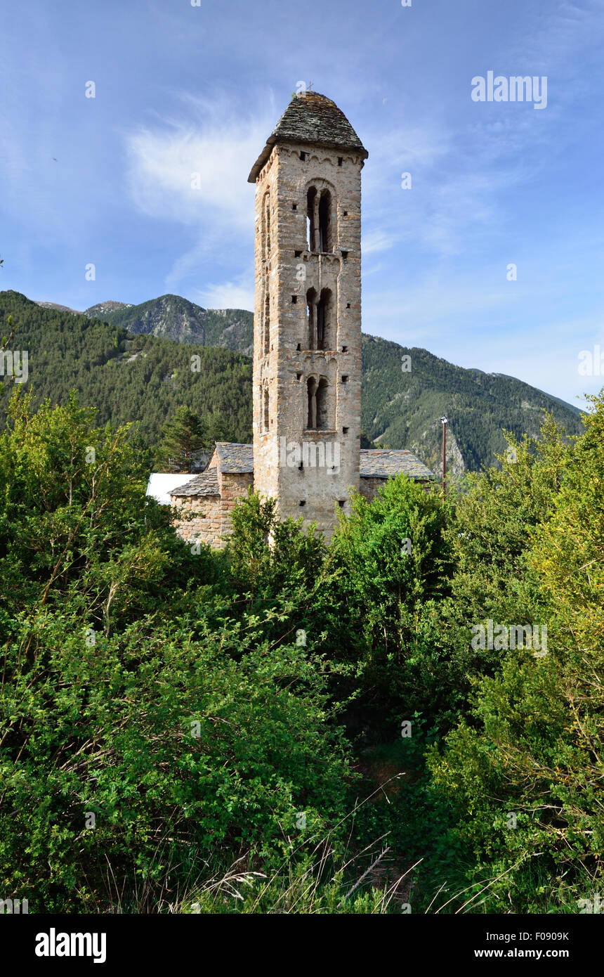 Sant Miguel d'Engolasters church Banque D'Images