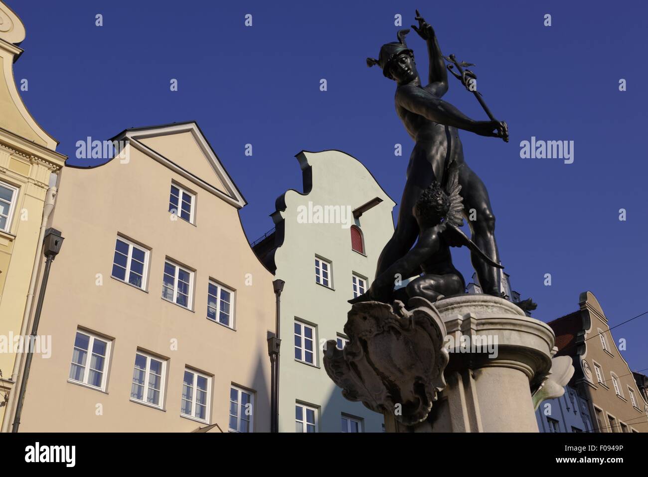 Fontaine de mercure à Moritz Square à Augsbourg, Bavière, Allemagne Banque D'Images