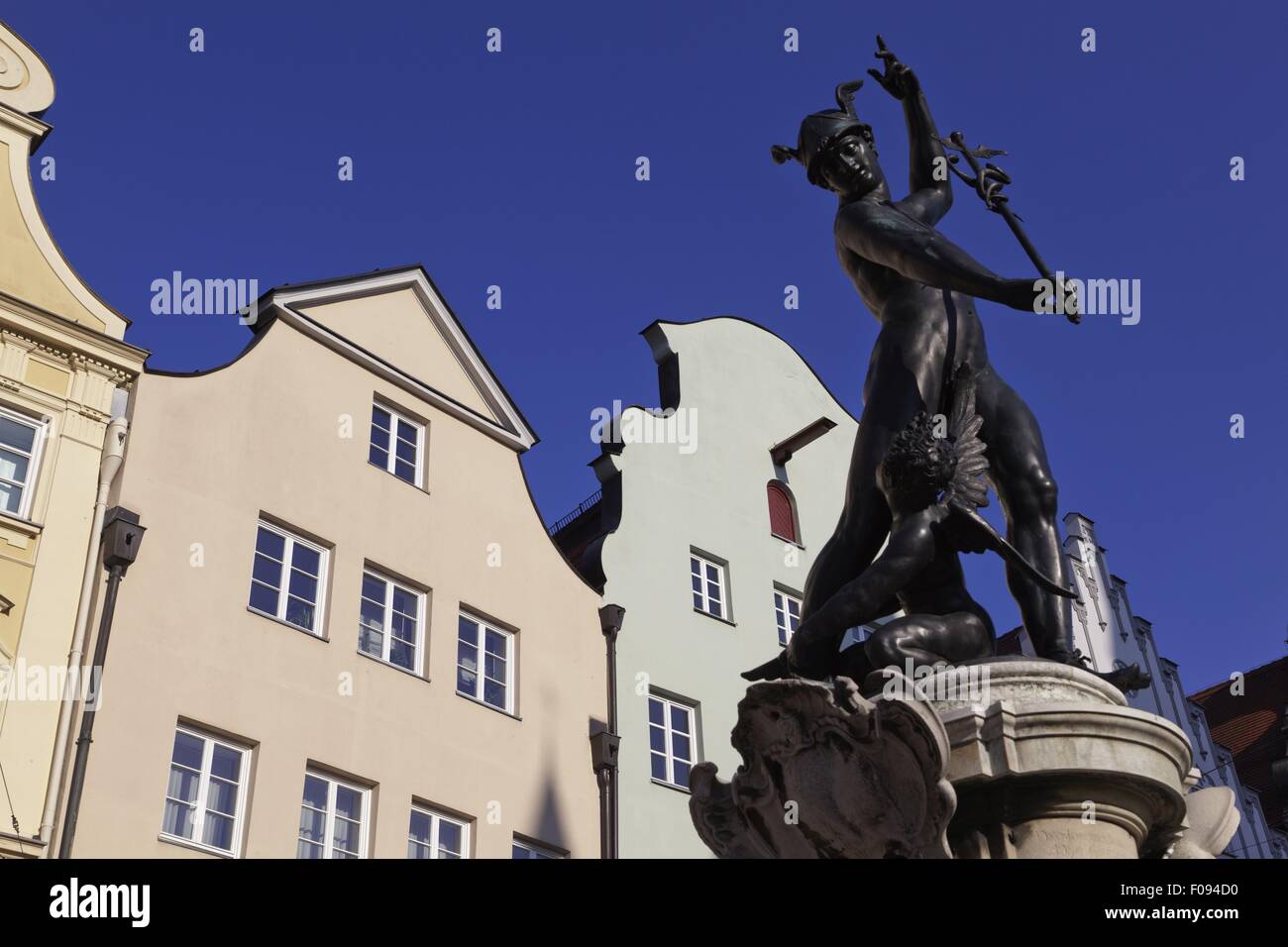Fontaine de mercure à Moritz Square à Augsbourg, Bavière, Allemagne Banque D'Images