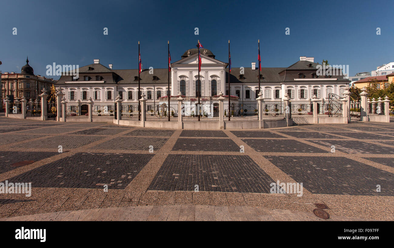 Palais Grassalkovich à Bratislava, Slovaquie Banque D'Images