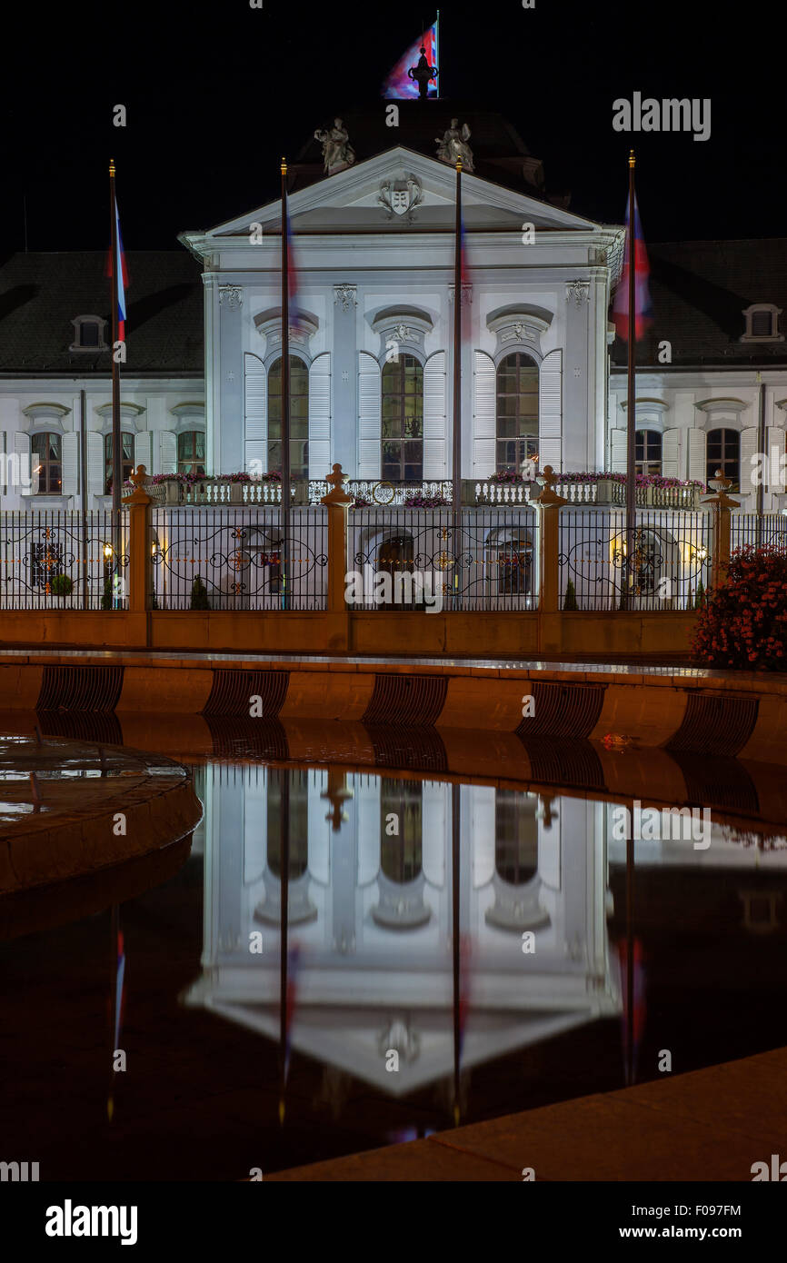 Palais Grassalkovich à Bratislava, Slovaquie Banque D'Images