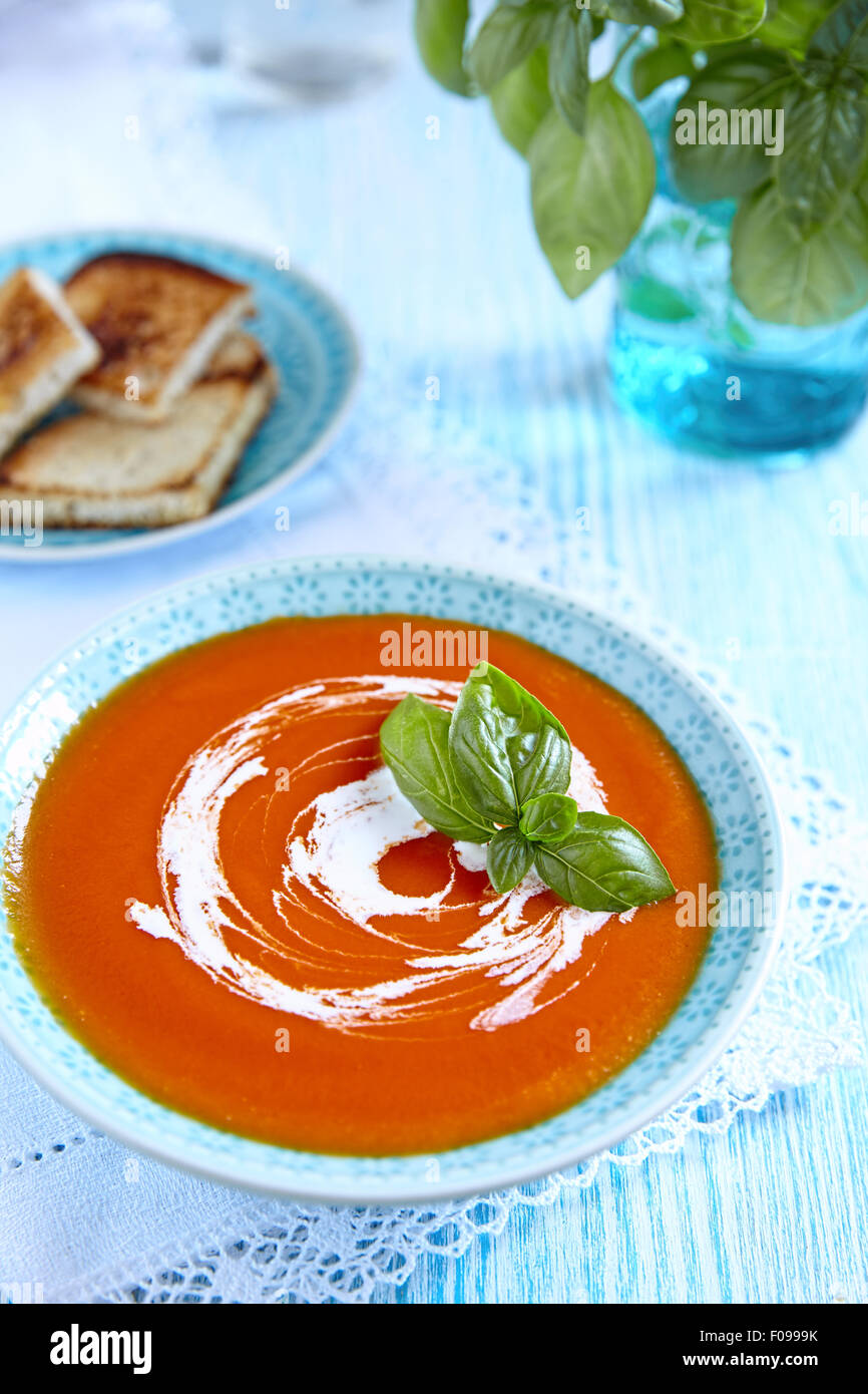 Soupe aux tomates Banque D'Images