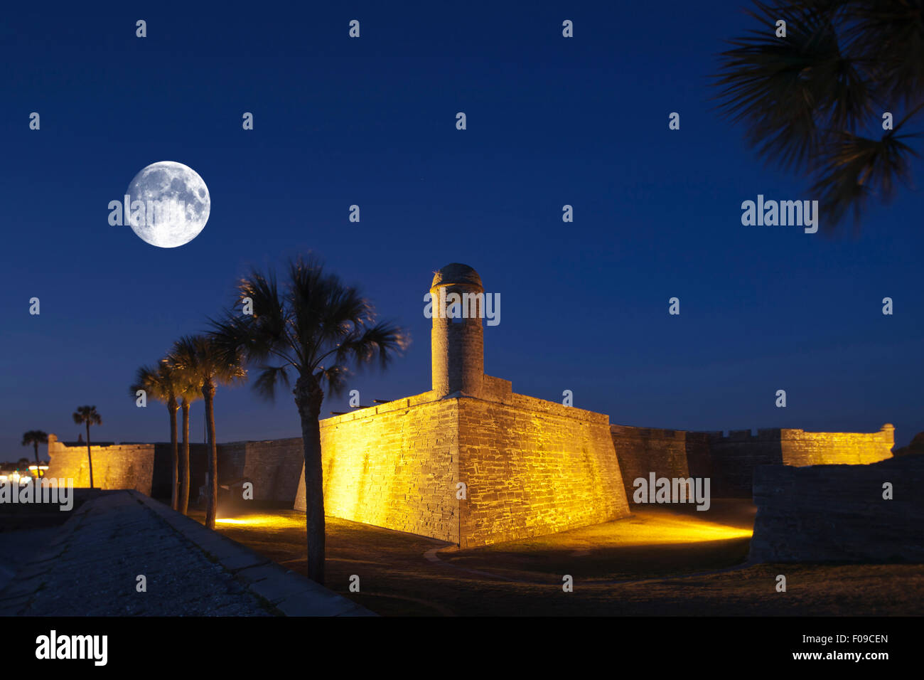 CASTILLO DE SAN MARCOS NATIONAL MONUMENT SAINT AUGUSTINE EN FLORIDE USA Banque D'Images