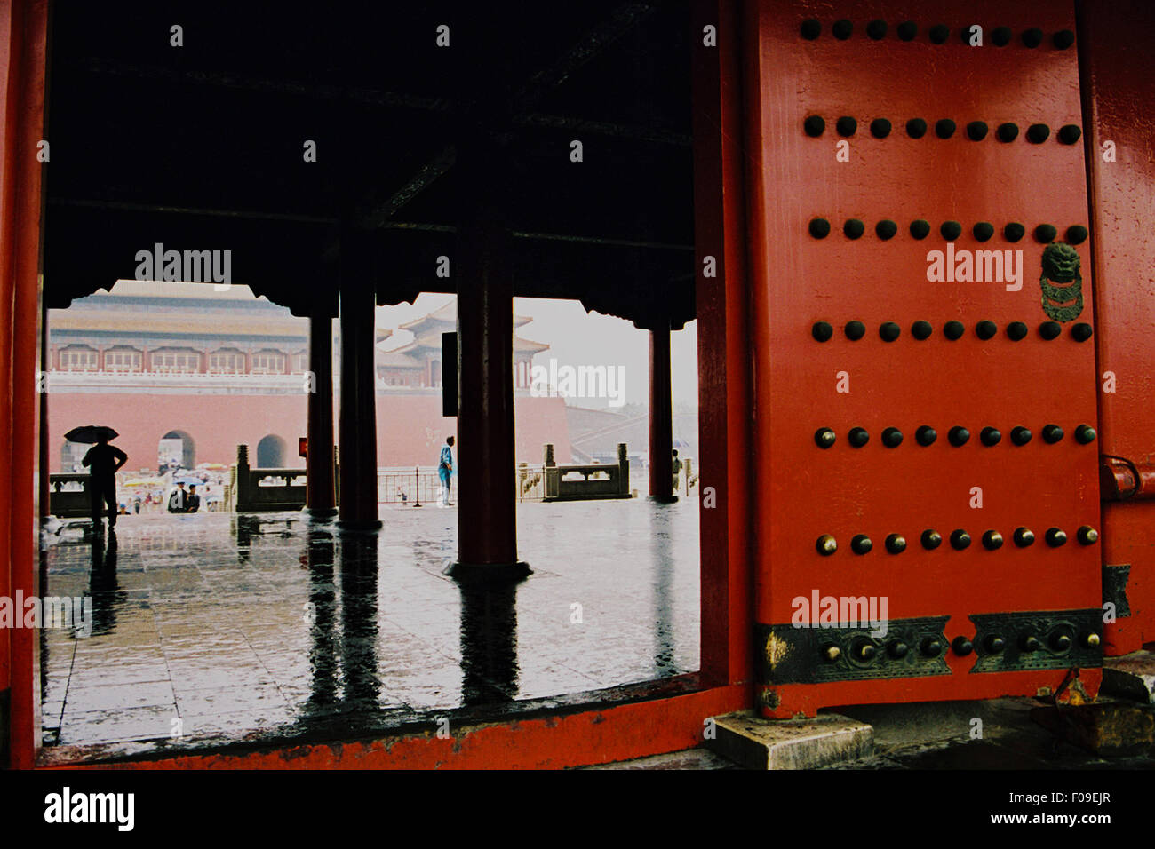 Cour dans la Cité Interdite, Pékin, Chine Banque D'Images