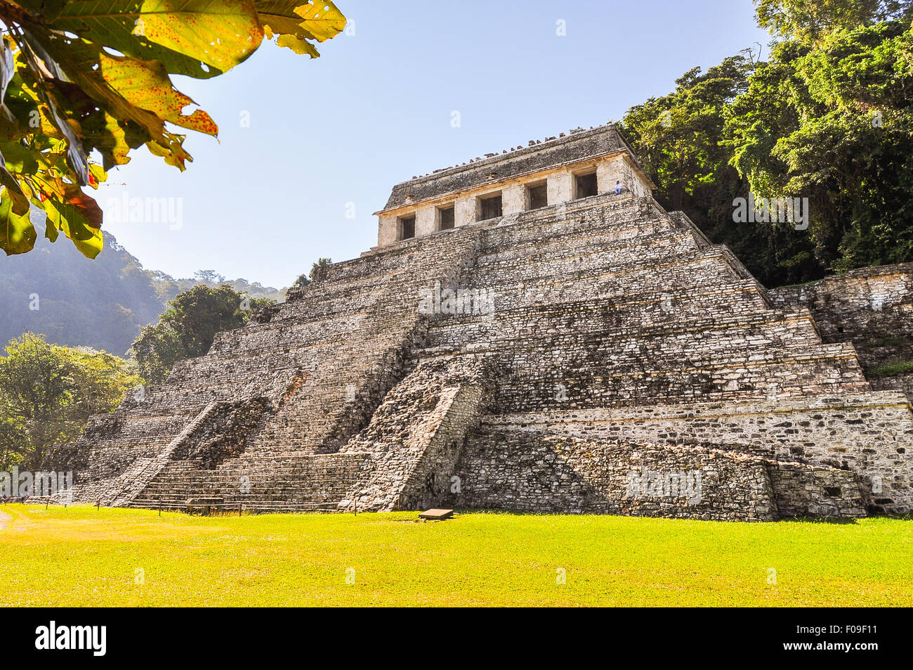 Temple des Inscriptions de Palenque, Mexique, Banque D'Images