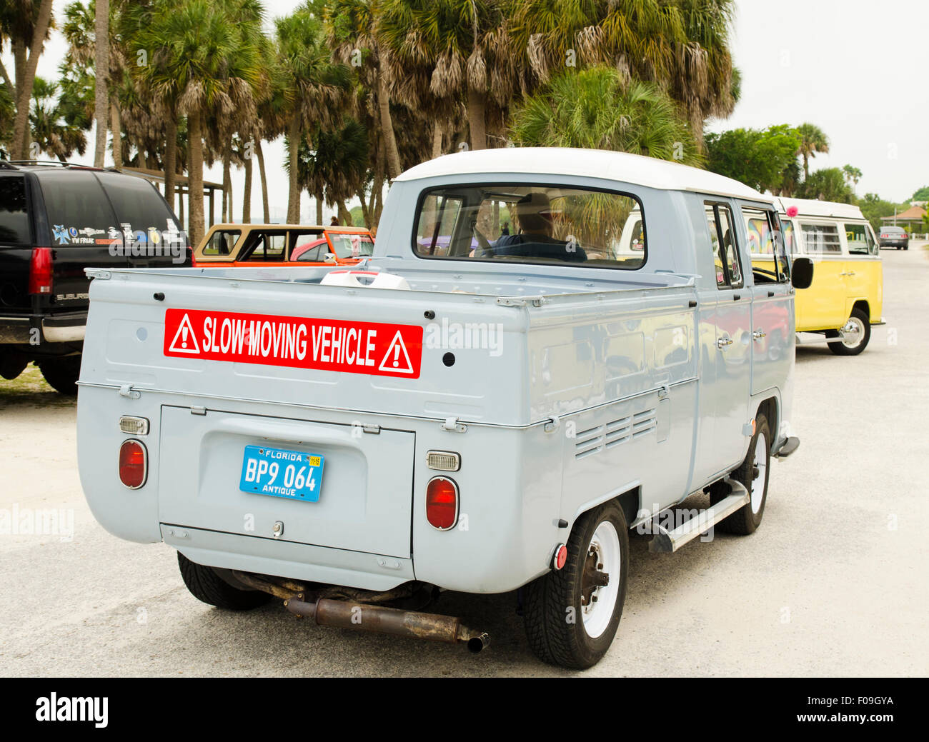Volkswagen à VW's sur le Skyway car show. Banque D'Images
