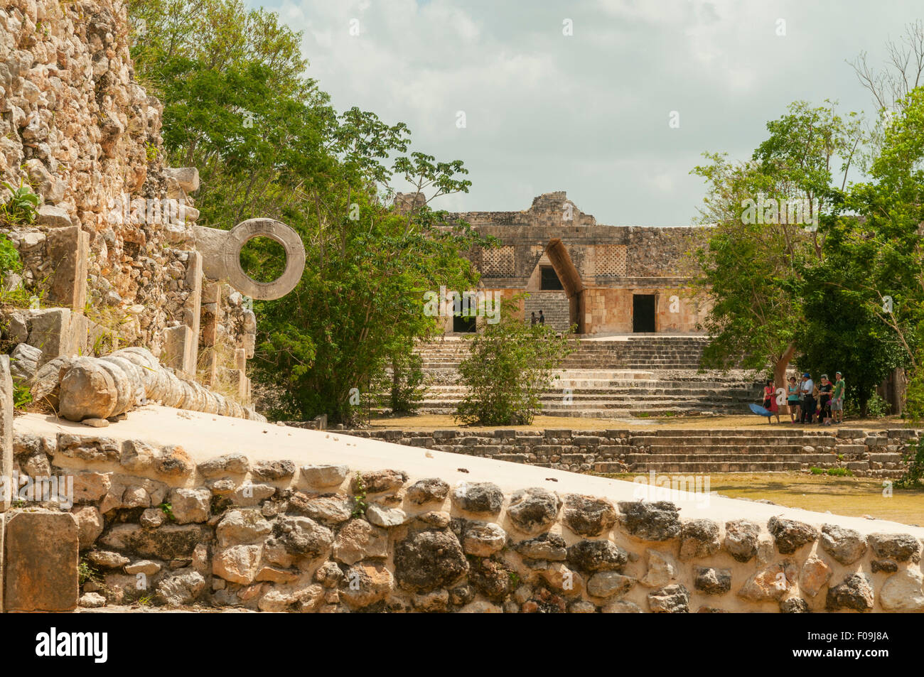 Jeu de cour, Uxmal, Mexique Banque D'Images